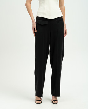 Victoria Beckham Black pants with wool 1224WTR005385C