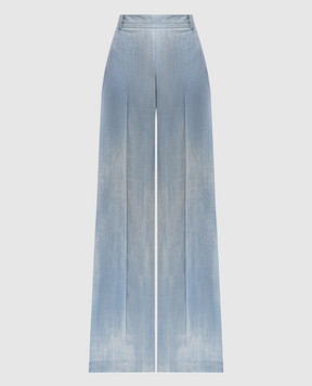 Ermanno Scervino Blue pants with a degraded effect D466P308EMY