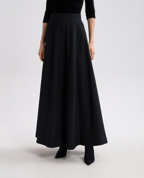 Balenciaga Black midi skirt with wool 817638TKT28