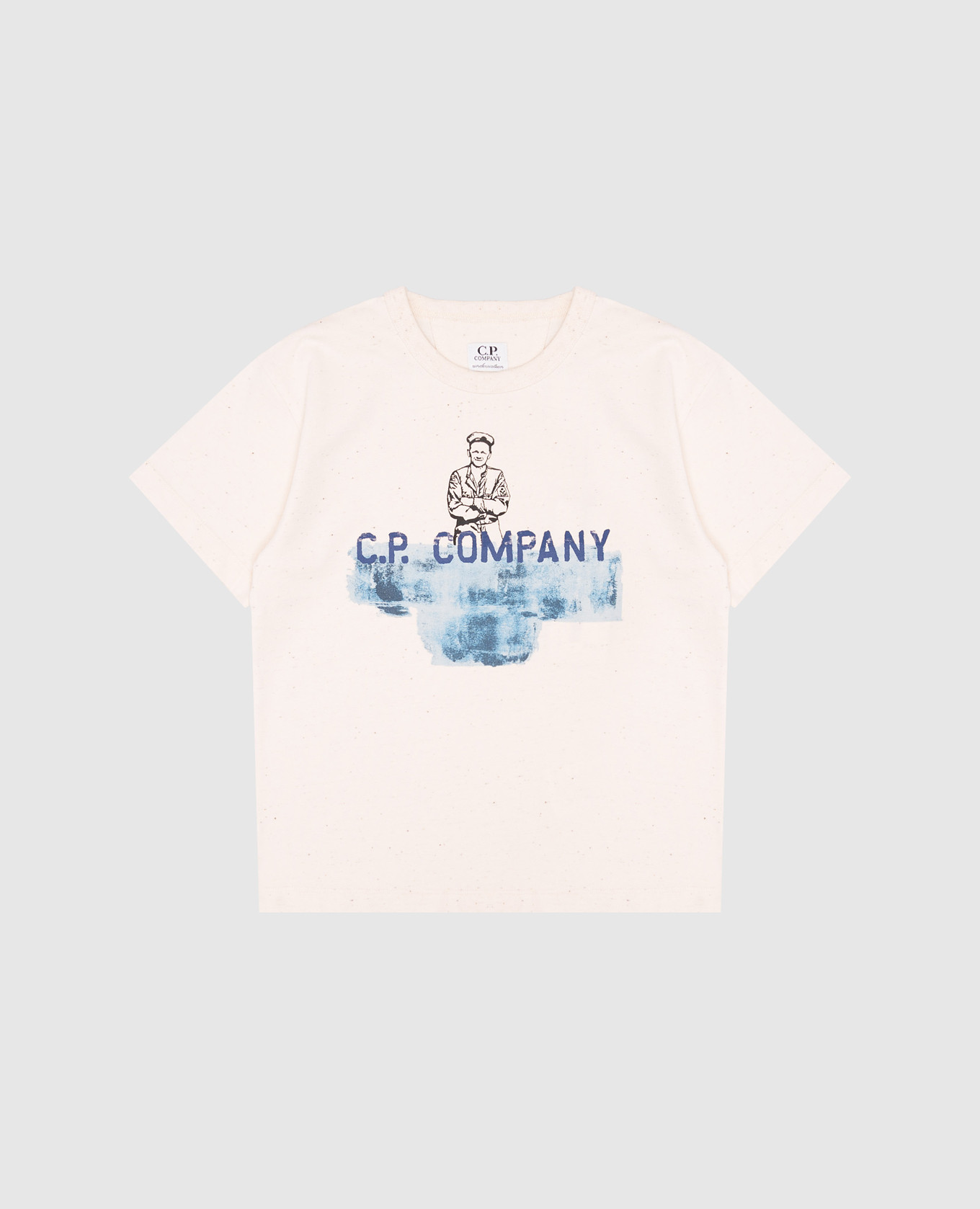 

Children's beige T-shirt with print C.P. Company