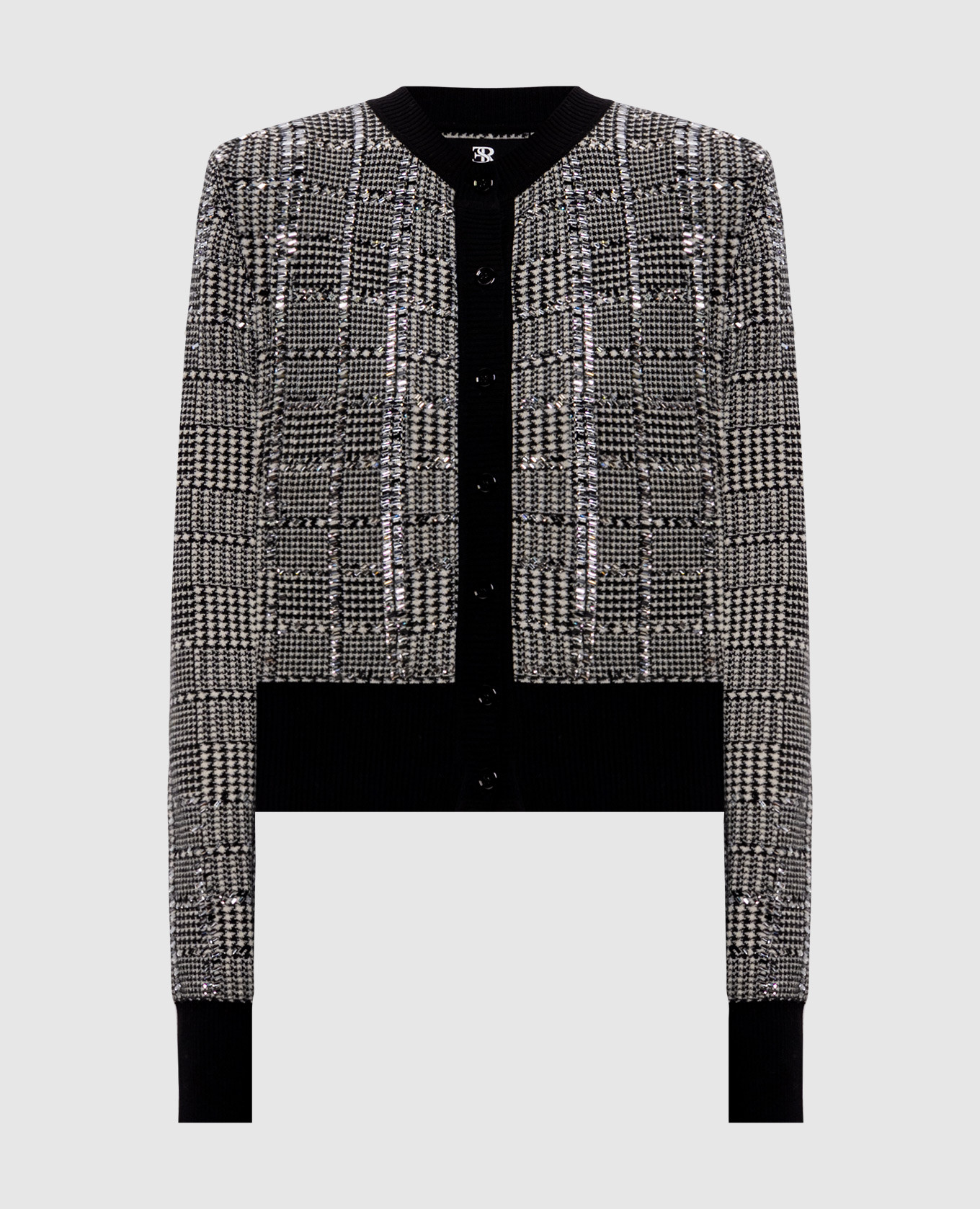 

Crystal-patterned wool cardigan Ermanno Scervino, White