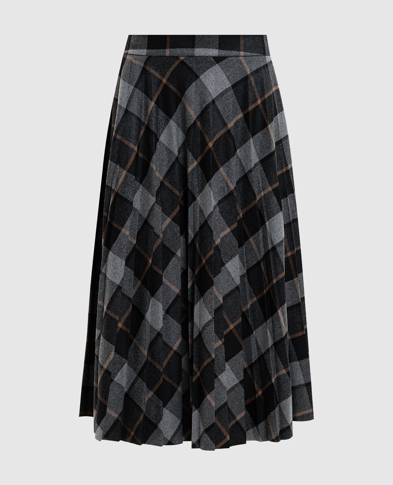 

Gray checked midi skirt Peserico, Grey