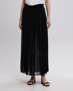 Ami Paris Black pleated skirt with a smell FSK353PL0027