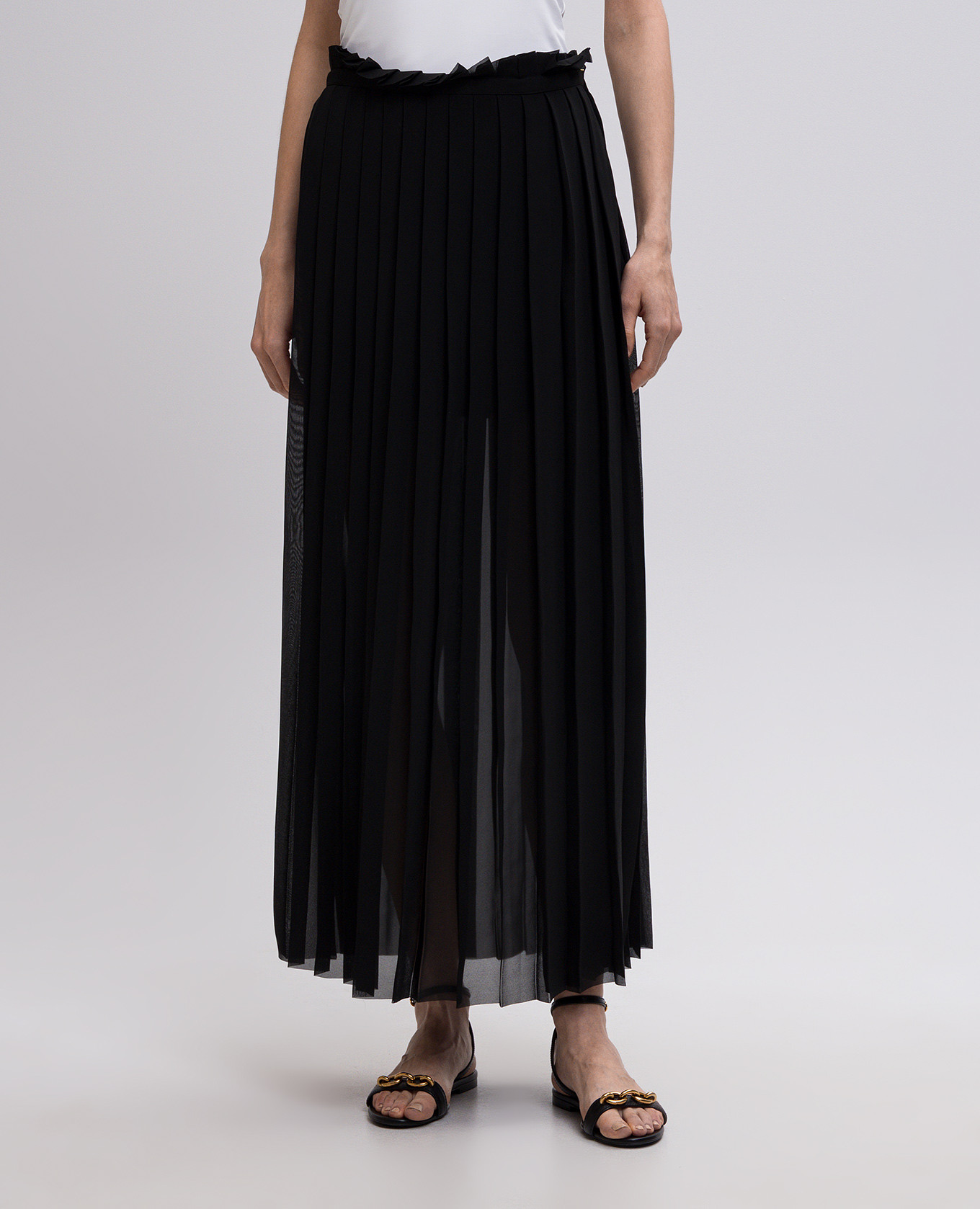Black pleated skirt with a smell Ami Paris 3