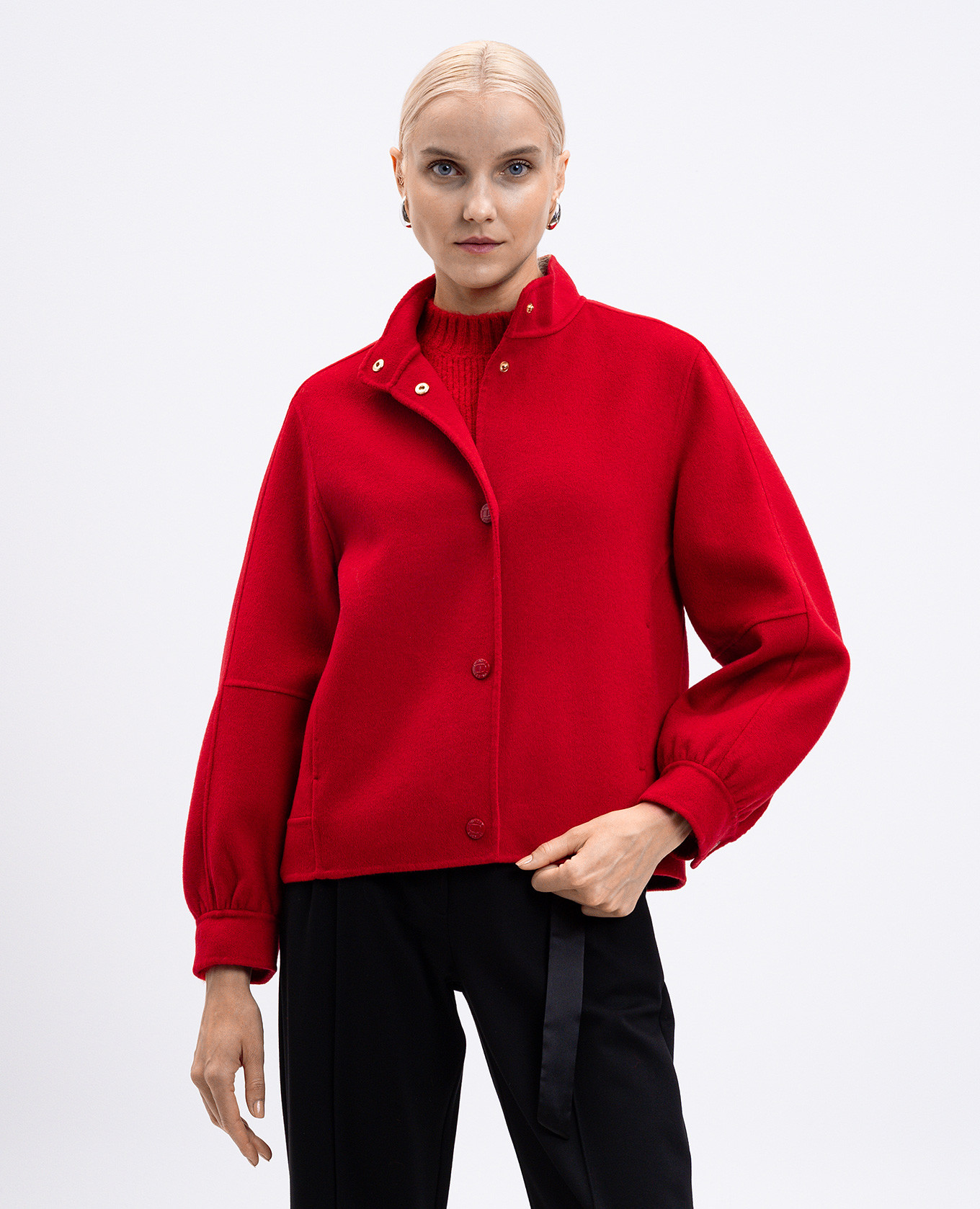 

Red jacket with wool Twinset