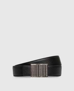 Stefano Ricci Black leather belt N352VDC457P