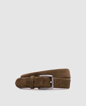 MooRER Brown suede belt BATTISTA BATTISTAP5