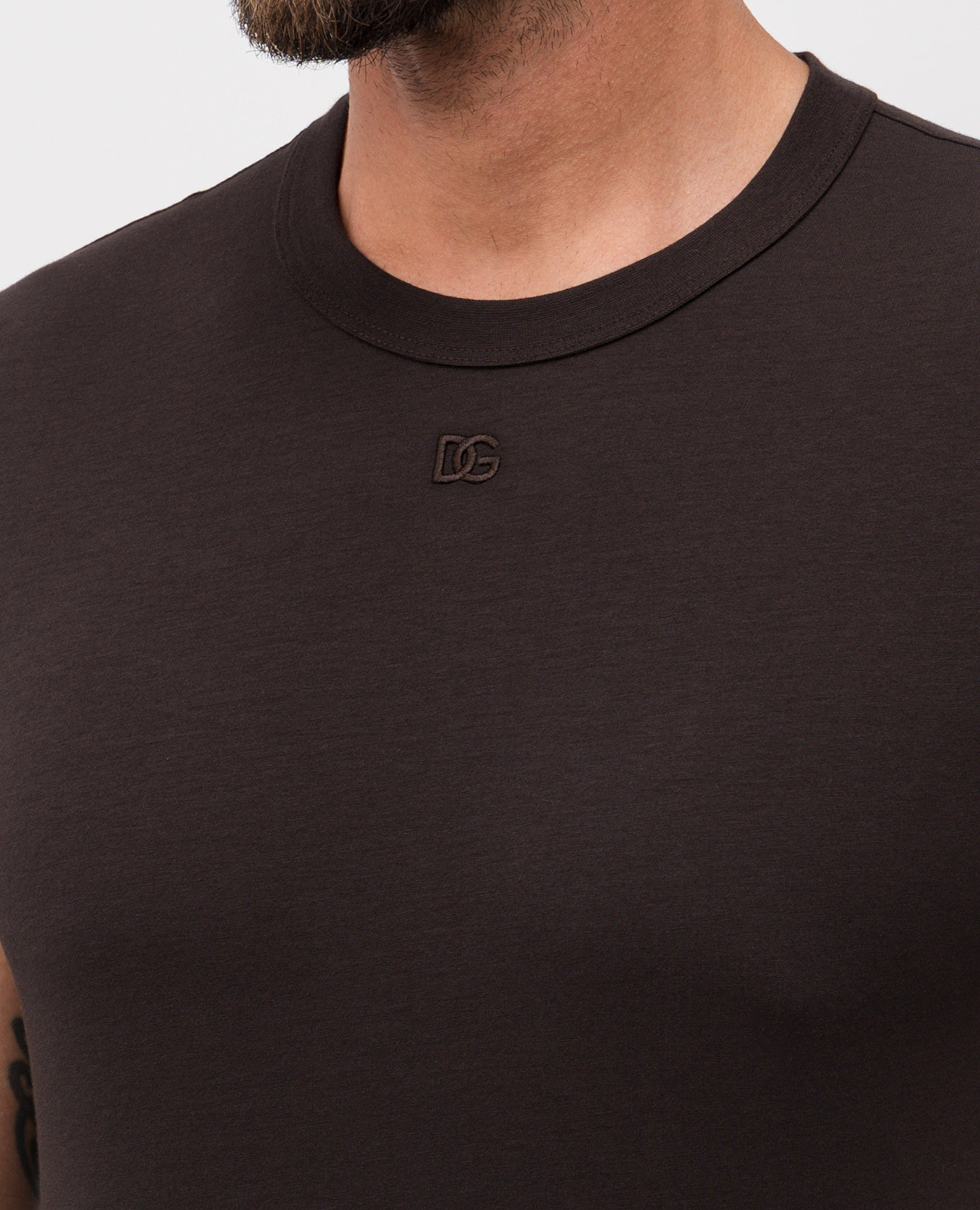

Brown T-shirt with logo Dolce&Gabbana