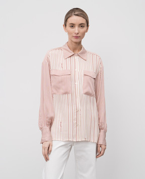 Twinset Beige striped blouse 251AP2205