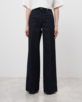 Bottega Veneta Blue flared jeans with a patch 813509V0W20