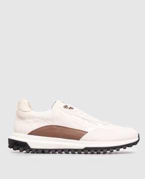Stefano Ricci Leather sneakers with monogram logo UV30G6620SDPMVH