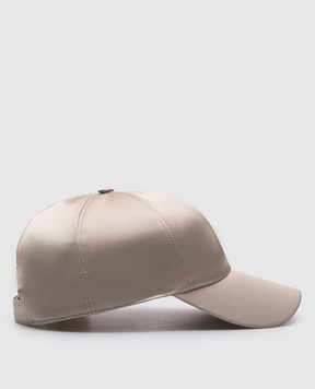 Peserico Gray cap with logo embroidery S36193C0RCC496
