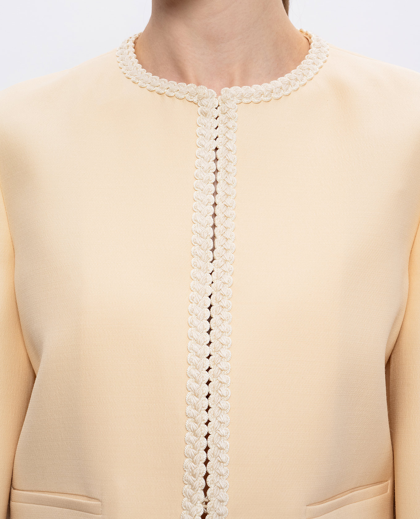 Beige wool and silk jacket Valentino 5
