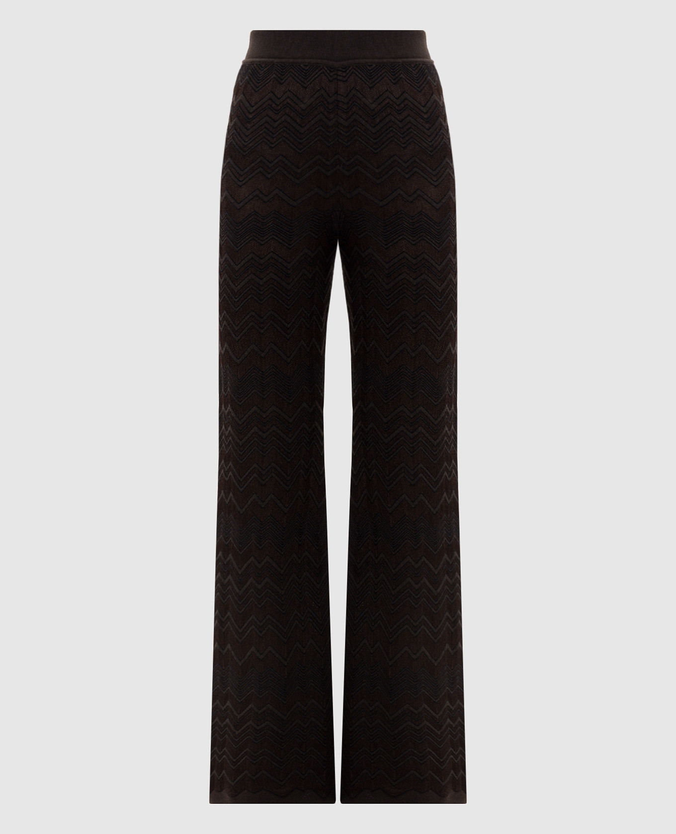 

Brown flared pants with patterned wool Missoni