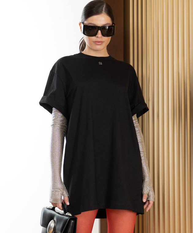 Tシャツ・カットソー GIUSEPPE DI MORABITO Embellished mesh t-shirt dress Giuseppe Di Morabito crystal-embellished T-shirt Dress