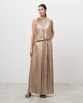 Momoni Pink GUAVA pants with lurex 255MMOPA015255MO44