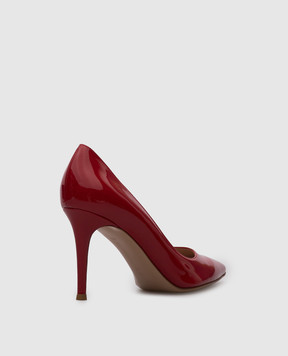 Gianvito Rossi Red leather lacquered boats G2458085RICVER