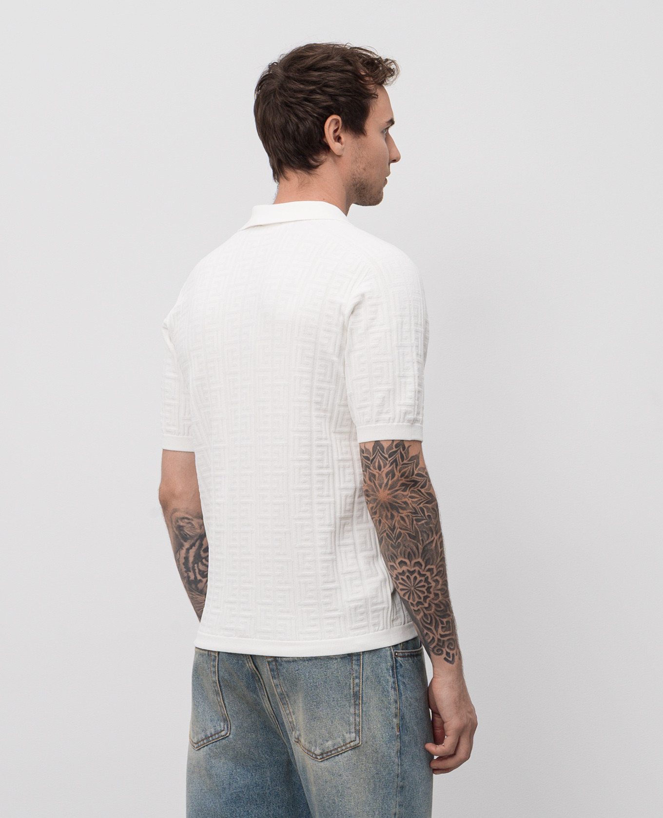 

White PB Labyrinth polo shirt Balmain