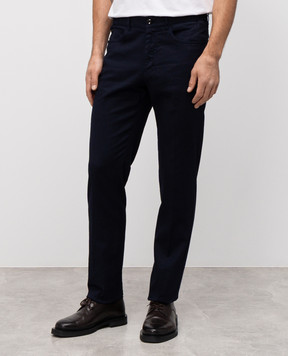 Stefano Ricci Blue linen pants M1T5100060CTL02S