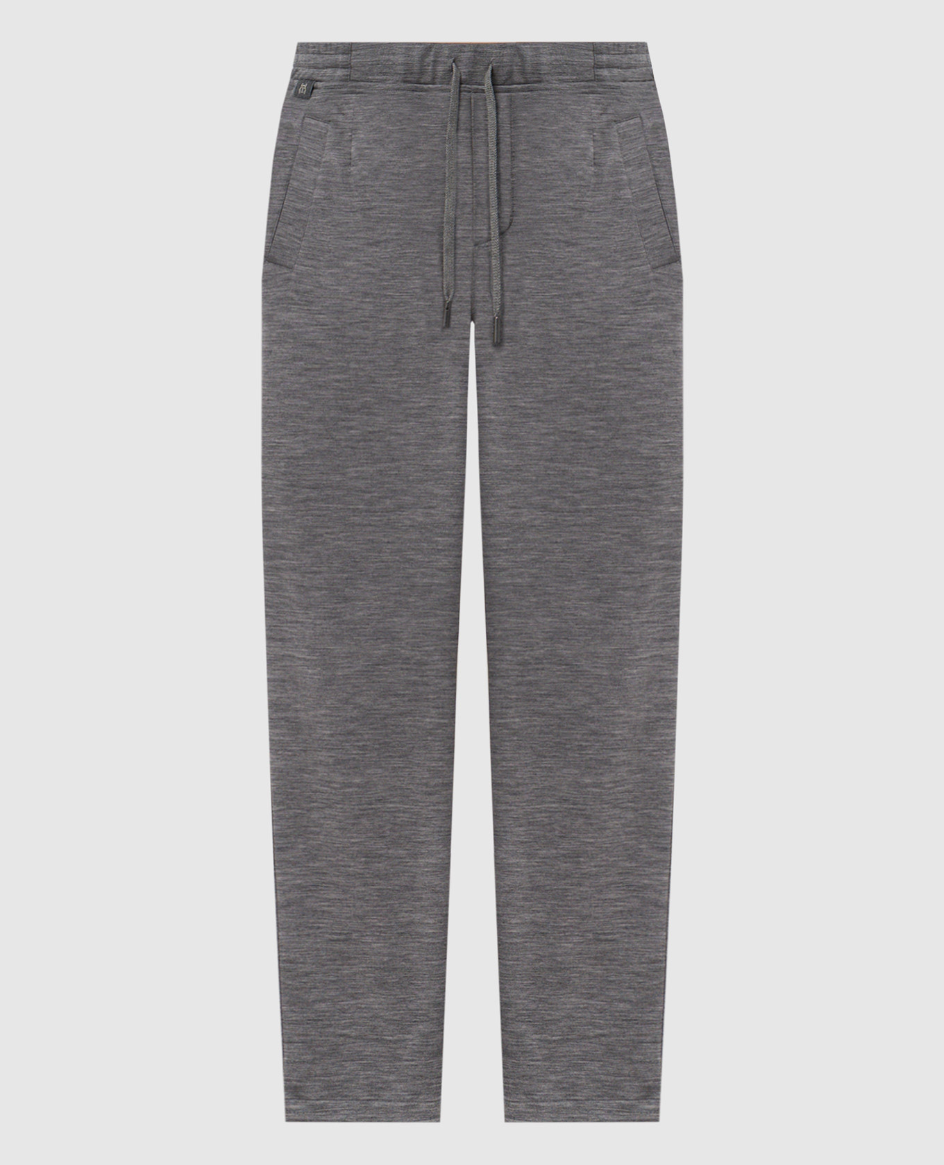 Gray wool trousers with logo CAPOBIANCO