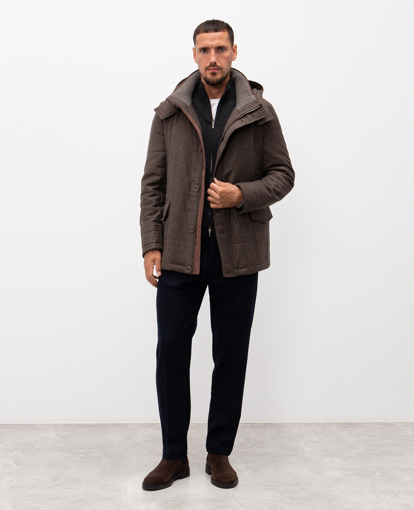

Brown wool and cashmere jacket Cashmere&Whiskey