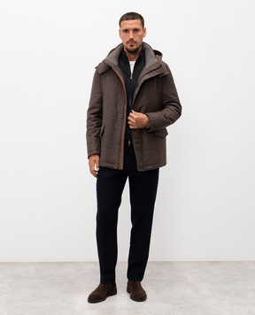 Cashmere&Whiskey Brown wool and cashmere jacket 7400855219