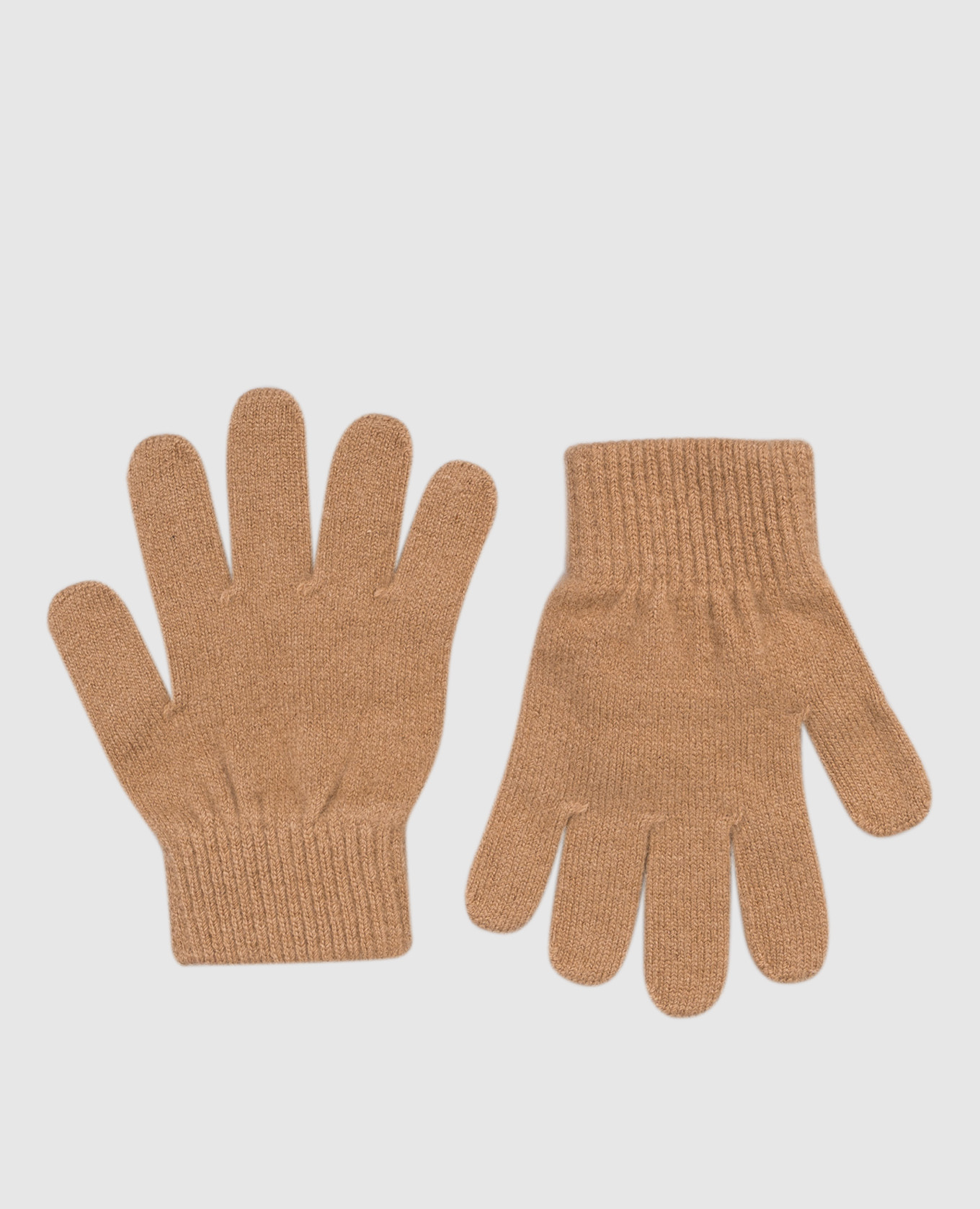 Children&#39;s brown cashmere gloves Yves Salomon Enfant
