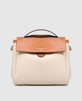 Gianni Chiarini Beige Clio logo satchel bag BS11599SALPL