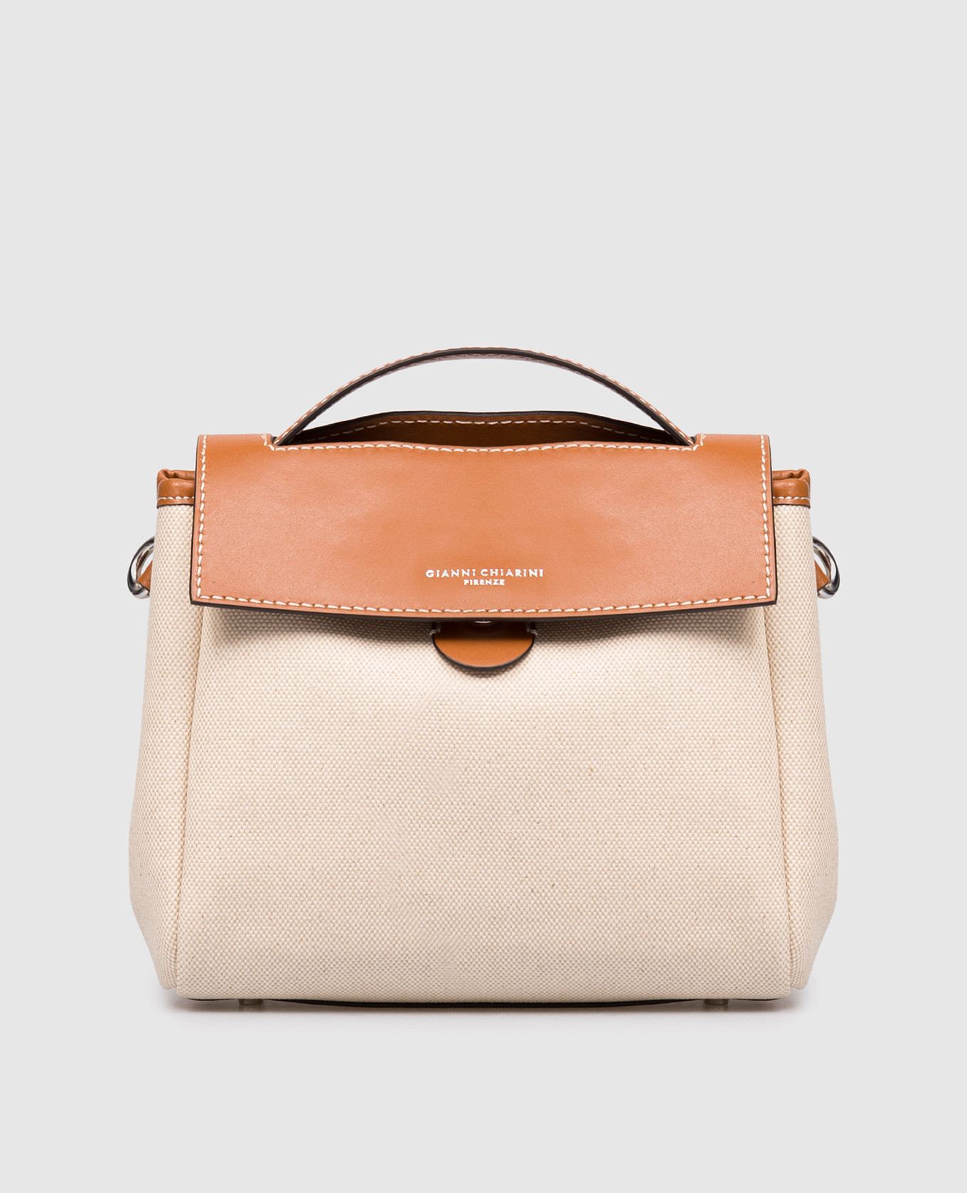 

Beige Clio logo satchel bag Gianni Chiarini