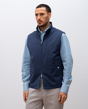 Brunello Cucinelli Blue wool vest MM4506521