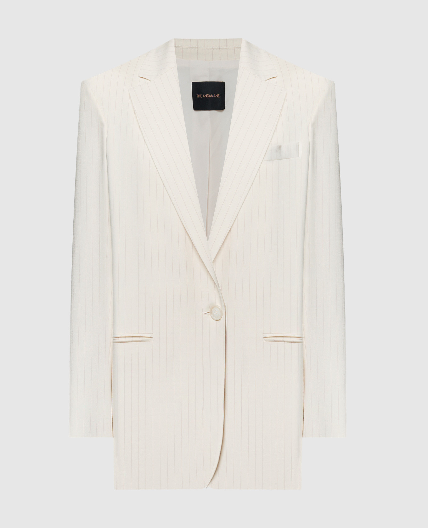 Yellow straight-cut jacket with striped wool the andamane