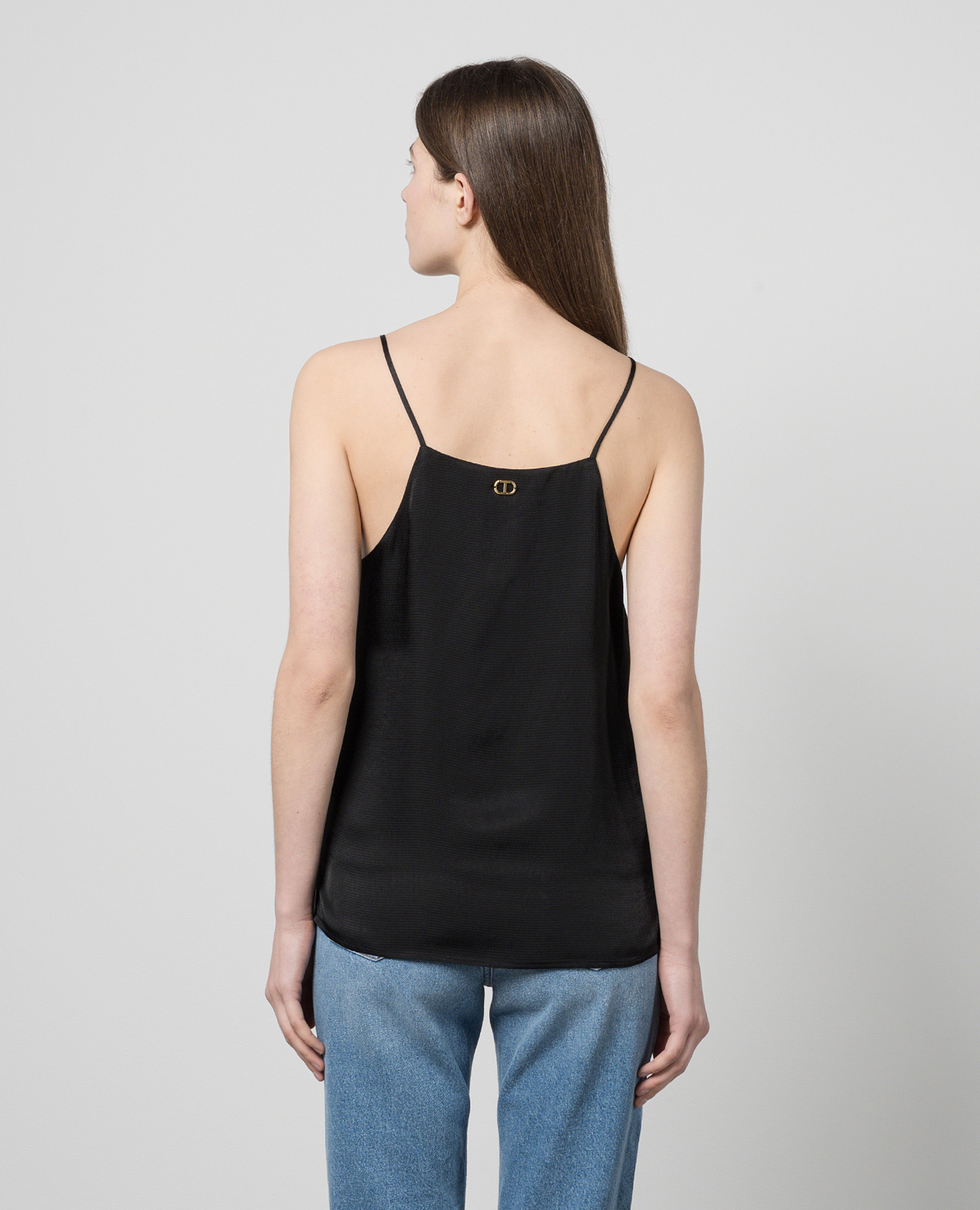 

Black top with logo Twinset
