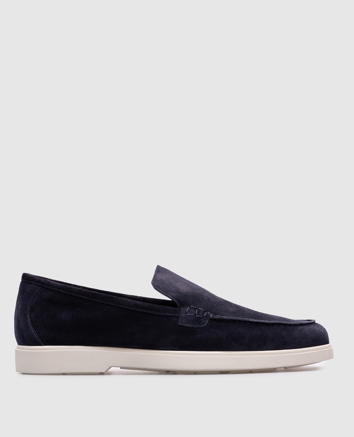 CEZANNE blue suede loafers MooRER