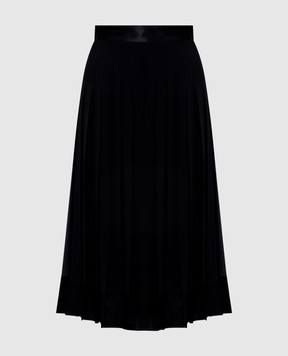 Dolce&Gabbana Black pleated silk skirt F4CW9TFU1AR