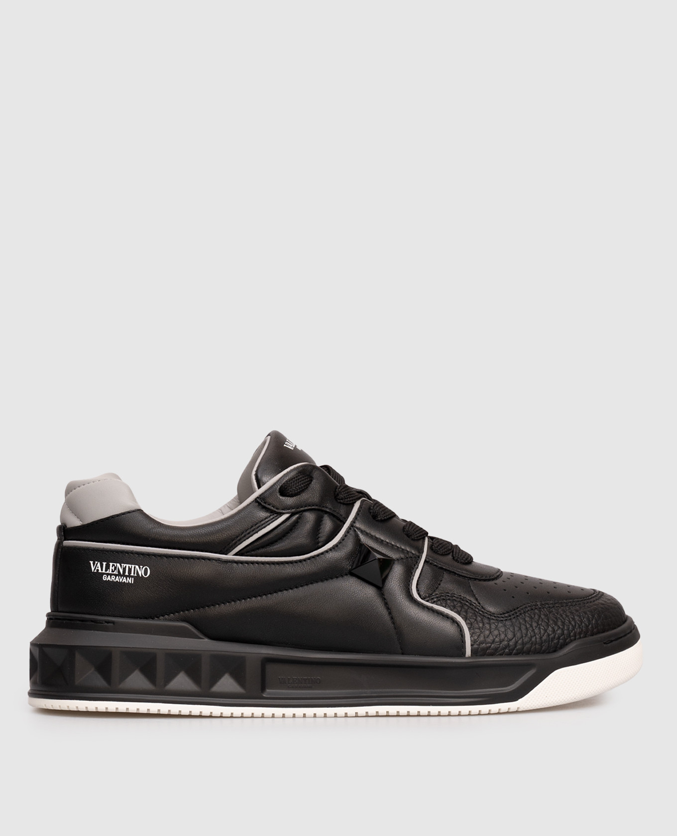 Black leather sneakers ONE STUD XL Valentino