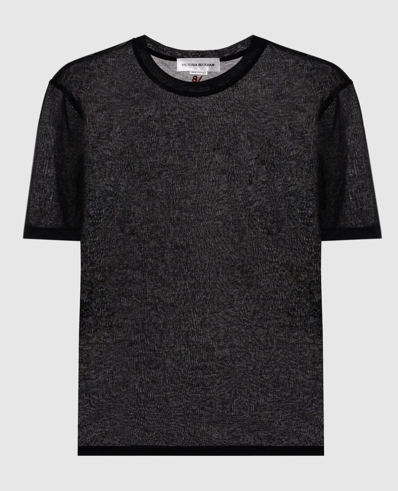 

Black T-shirt with monogram logo Victoria Beckham