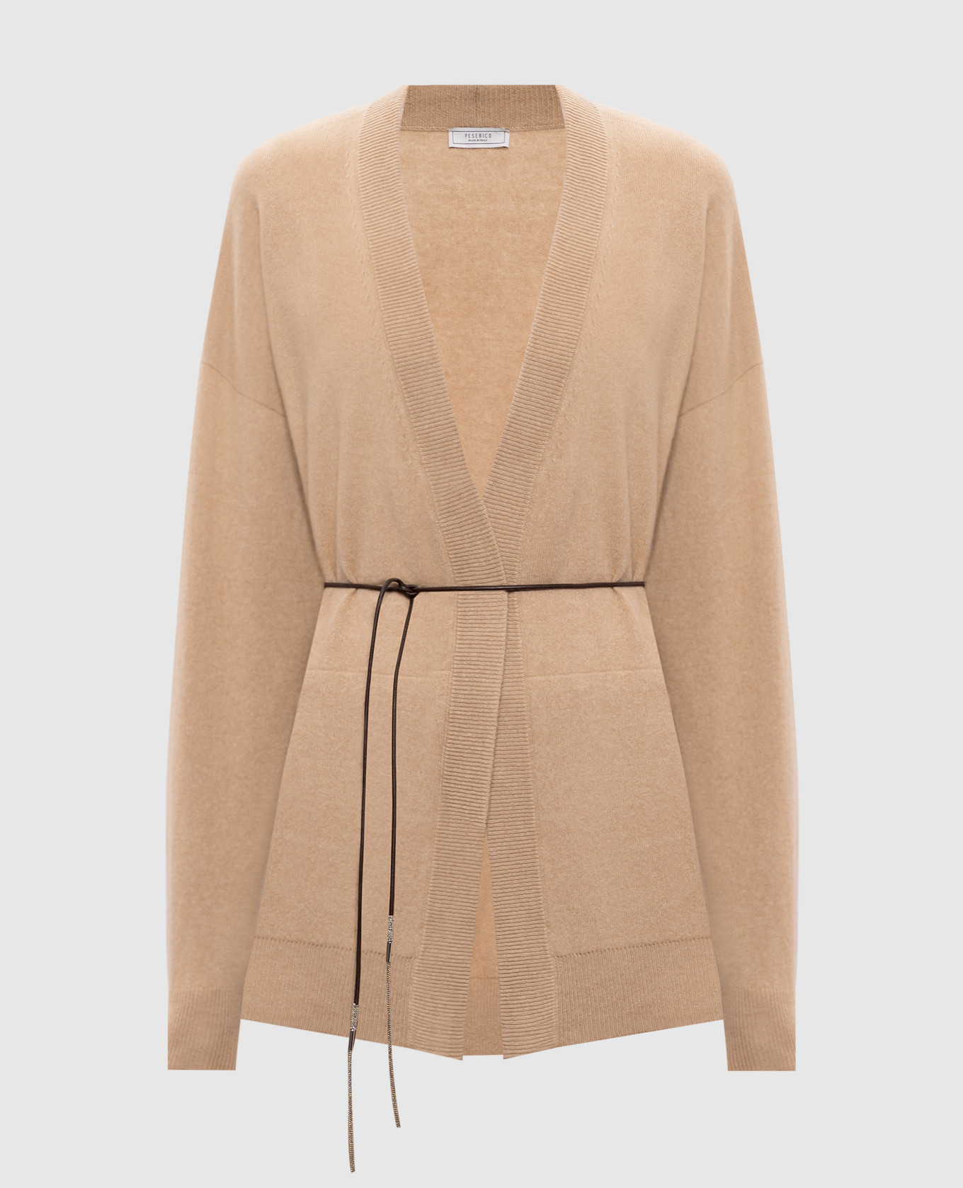 

Beige cardigan made of wool, cashmere and silk Peserico