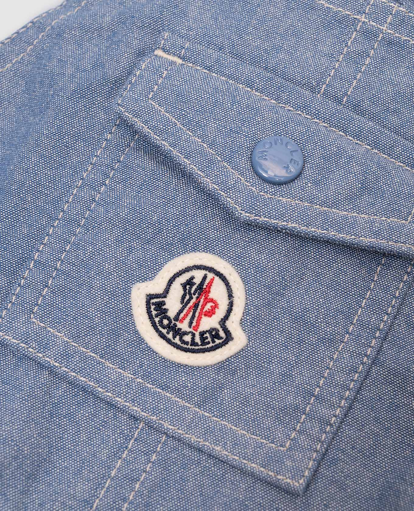 

Children's blue jumpsuit with logo patch Moncler ENFANT, Light blue