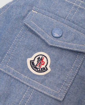 Moncler ENFANT Children's blue jumpsuit with logo patch K19512G00001596RS