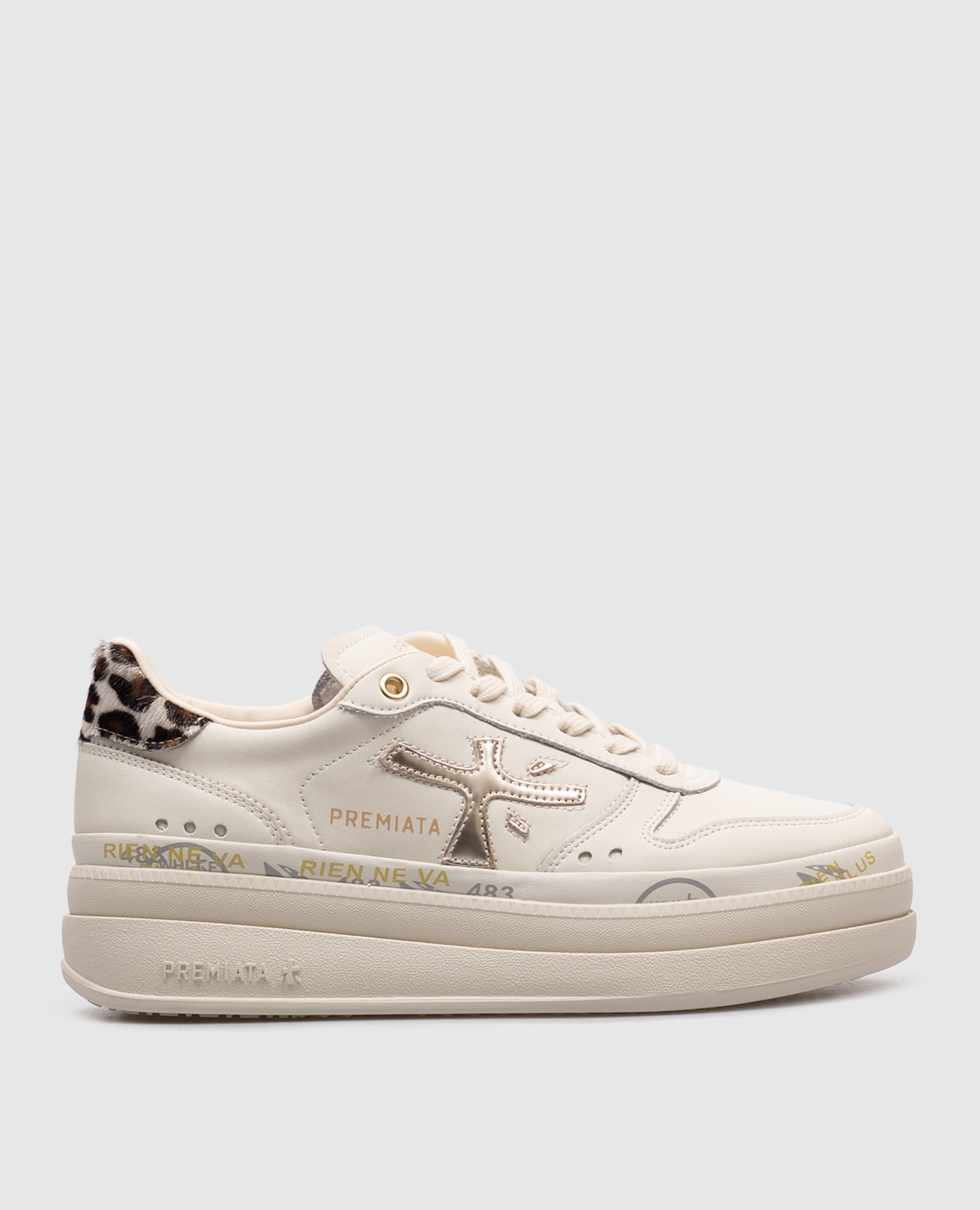 

Beige leather sneakers MICOL Premiata