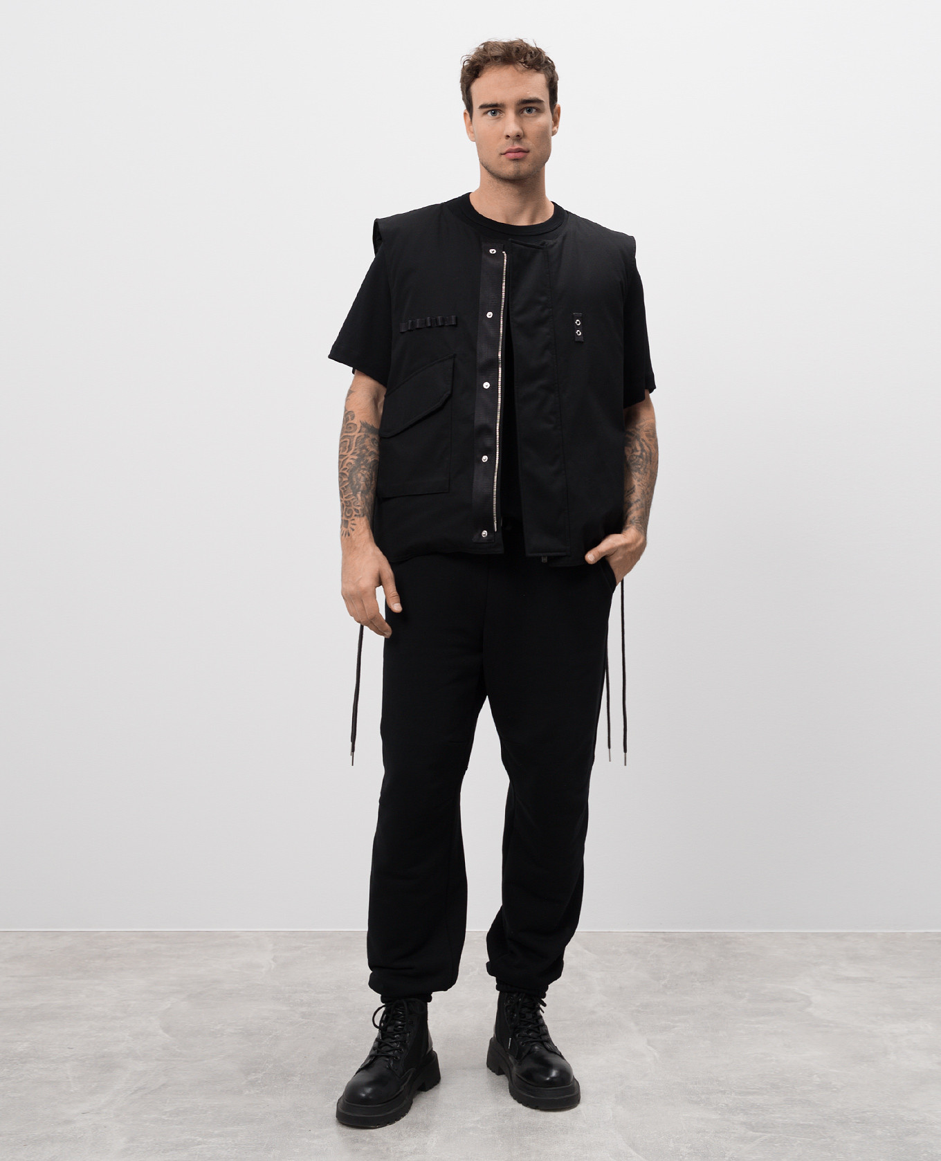 Arctic Double black down jacket with removable vest Helmut Lang 2