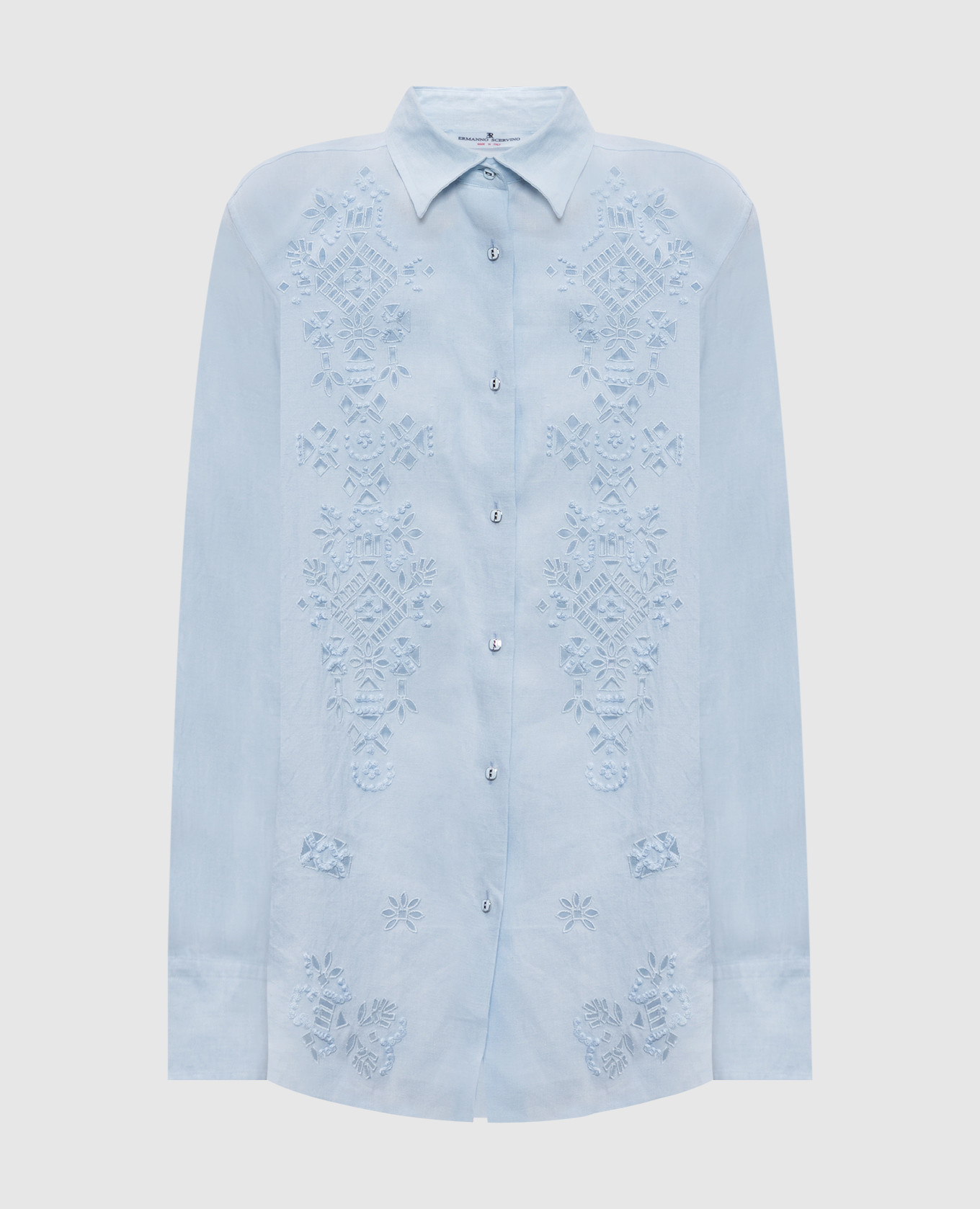 

Blue linen blouse Ermanno Scervino, Light blue