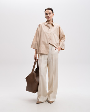 Peserico White linen pants P0433502606