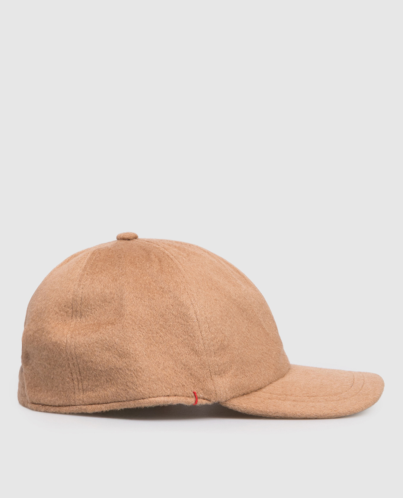

Beige wool cap with embroidered emblem ISAIA