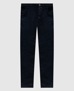 Officina 36 Blue jeans with logo patch 0202508975