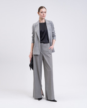 Peserico Gray wool jacket with lurex A01137D03359