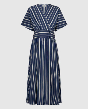 Woolrich Blue striped midi dress CFWWDR0144FRUT3712
