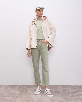 Brunello Cucinelli Beige top with monil chain M0091MA616