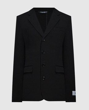 Dolce&Gabbana Black jacket with a patch G2TN1TFU9AT