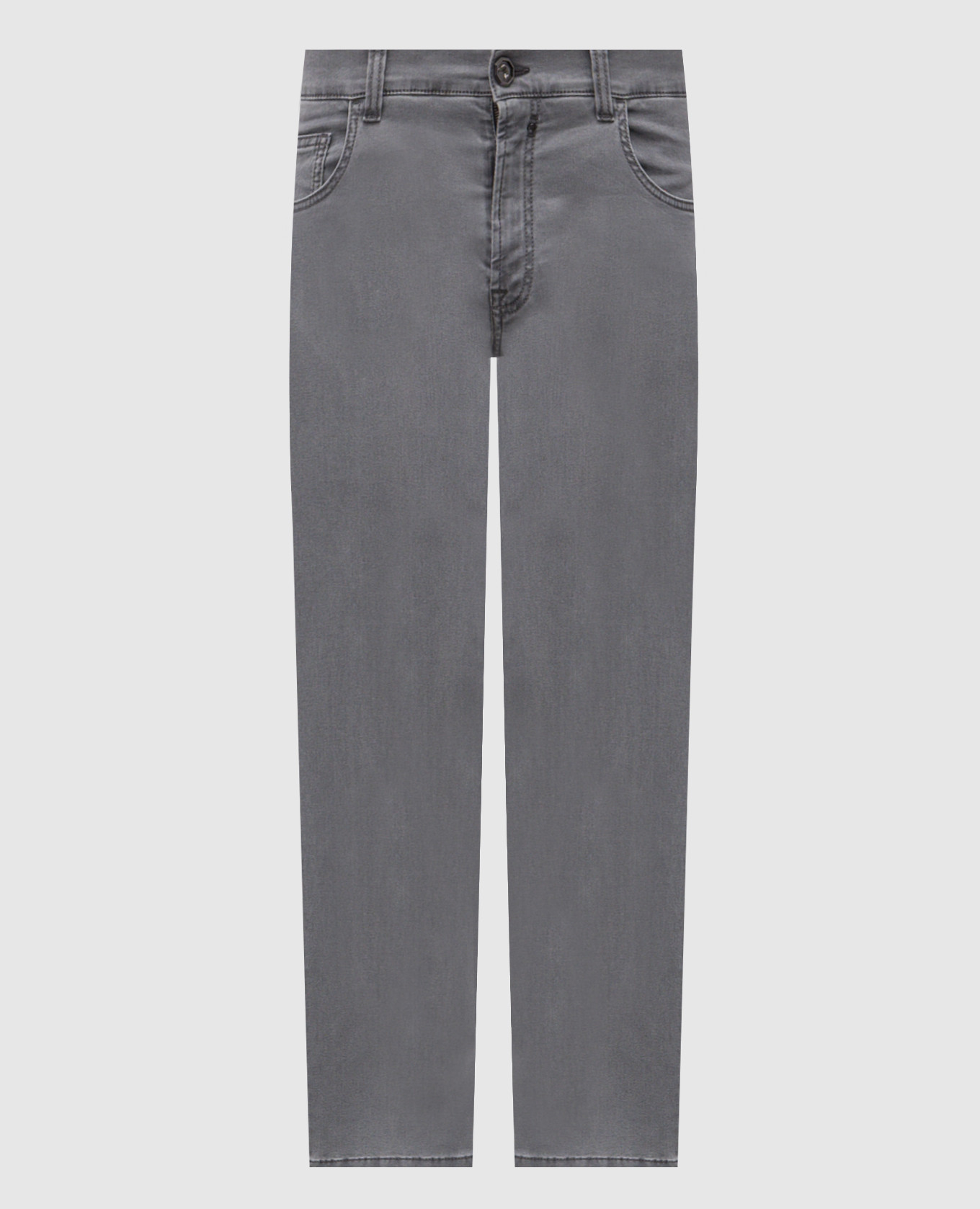Grey jeans with logo Stefano Ricci